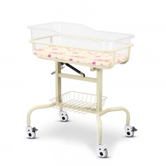 hospital mobile Stainless steel baby cot crib beds for new born