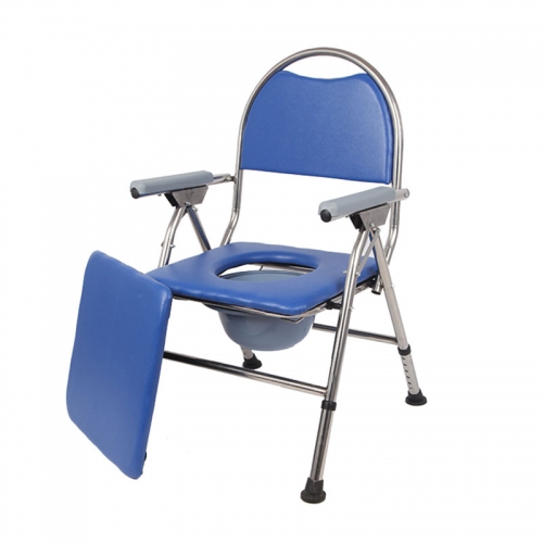 Toilet Chair Multifunctional folding stainless steel toilet chair with backrest wholesale