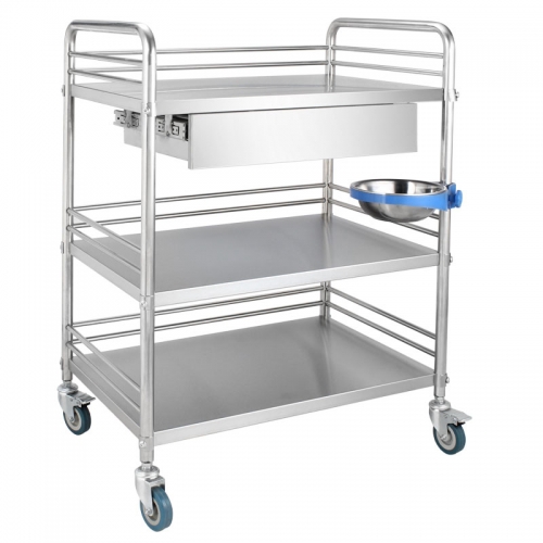 Stainless Steel Medical Cart/Hospital Instrument Trolley High Quality