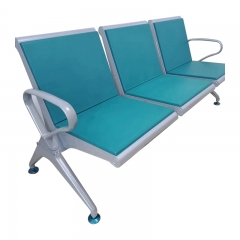 High Quality Clinic Chair Hospital Metal Waiting Chair 3 Seater With Leather