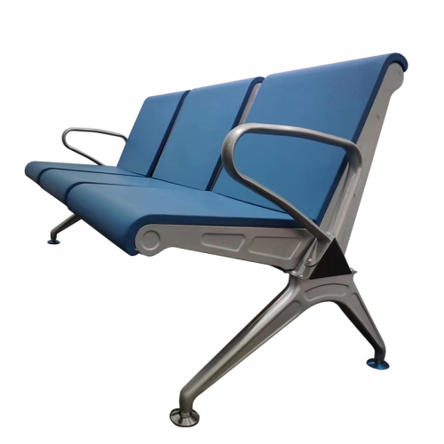 High Quality Clinic Chair Hospital Metal Waiting Chair 3 Seater With Leather