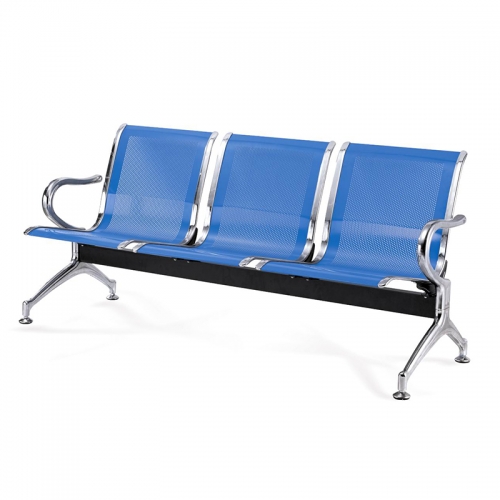 Modern Chrome Steel Waiting Chair 3 Seater D03 Hospital Station Reception Waiting Bench Seat Chair