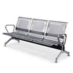 Hot Sale Airport Waiting Metal Waiting Chair Hospital Waiting Room Public Three In One Gang Bench Seats