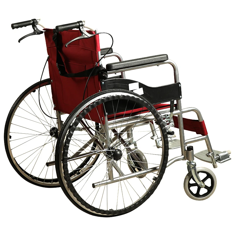 Manual wheelchair light weight folding wheelchair for elderly patient