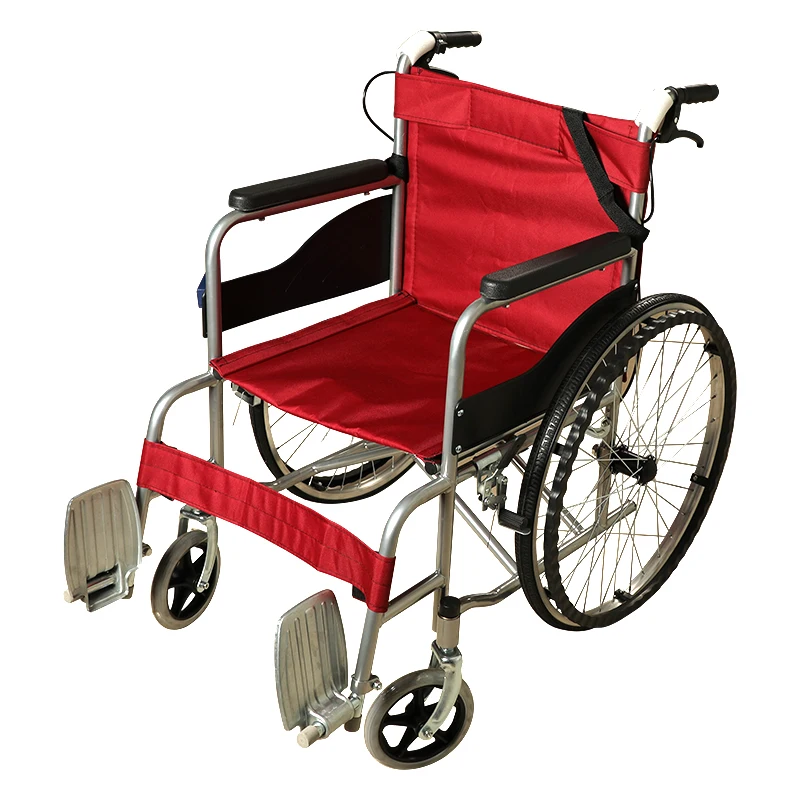 Manual wheelchair light weight folding wheelchair for elderly patient