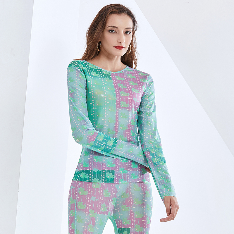 TWOTWINSTYLE  Print Plus Size Long Sleeve Sports T Shirt