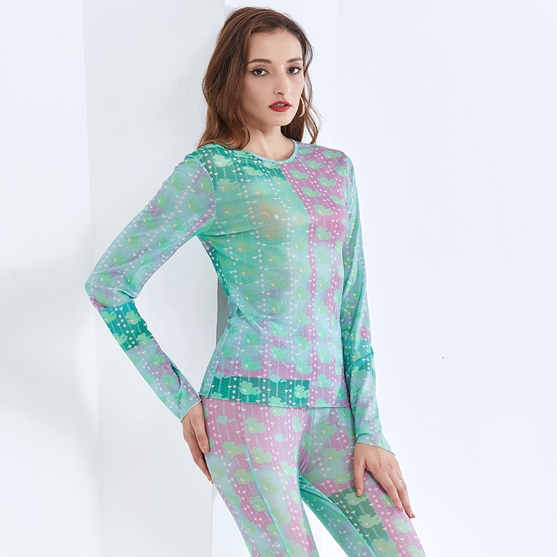 TWOTWINSTYLE  Print Plus Size Long Sleeve Sports T Shirt