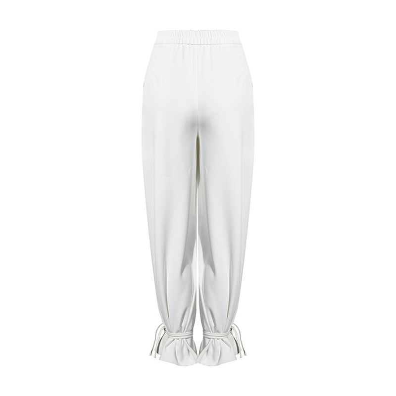TWOTWINSTYLE Lace Up Straight Wide Leg Pant