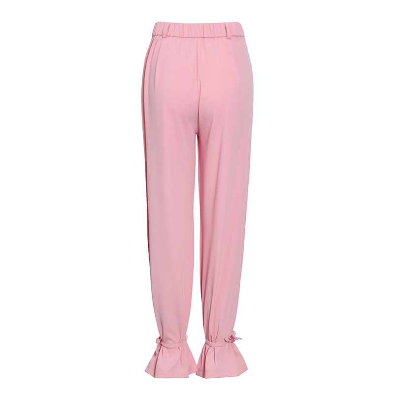 TWOTWINSTYLE Lace Up Straight Wide Leg Pant