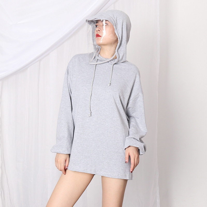 TWOTWINSTYLE Hooded Lantern Long Sleeve Lace Up Sweatshirts