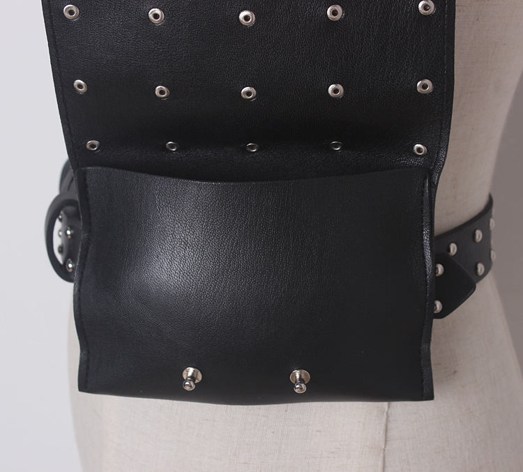 TWOTWINSTYLE PU Leather Belt For Women High Waist Patchwork A Little Bag Solid Minimalist Belts Female Fashion Accessories 2022