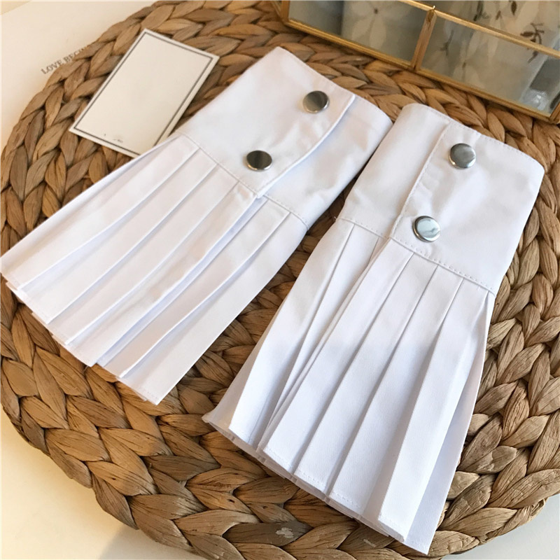 TWOTWINSTYLE Original Spring The Organ Cuff Pleated Horn Cuffs