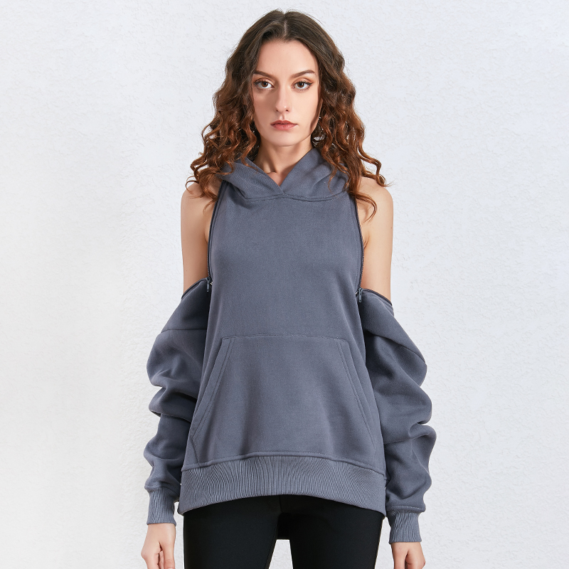 TWOTWINSTYLE Black Casual Hollow Out Sweatshirt