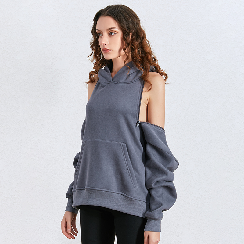 TWOTWINSTYLE Black Casual Hollow Out Sweatshirt