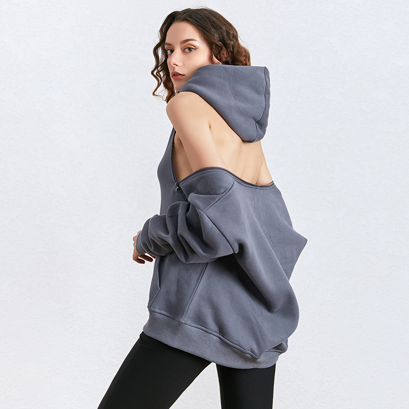 TWOTWINSTYLE Black Casual Hollow Out Sweatshirt