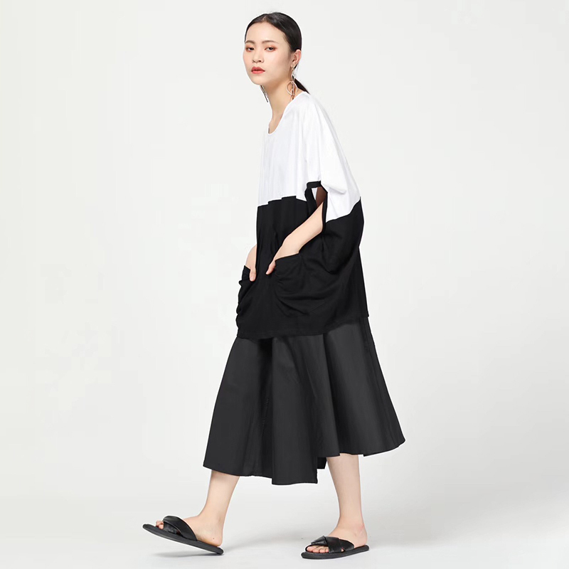 TWOTWINSTYLE O Neck Half Sleeve Loose T-shirt