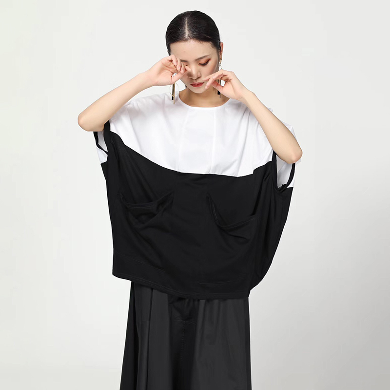TWOTWINSTYLE O Neck Half Sleeve Loose T-shirt