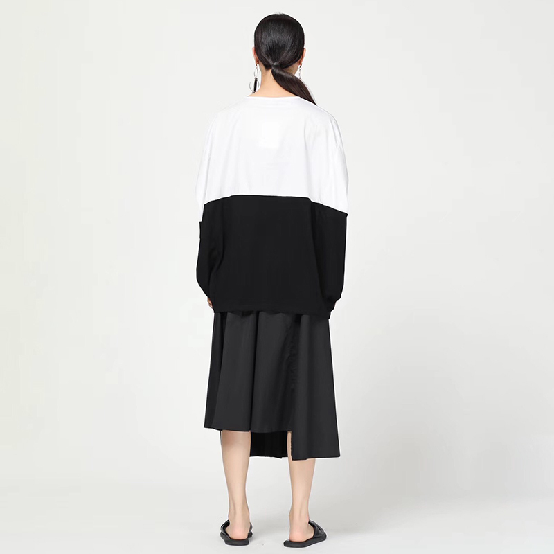 TWOTWINSTYLE O Neck Half Sleeve Loose T-shirt