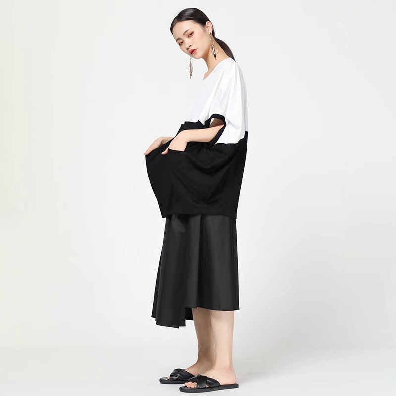 TWOTWINSTYLE O Neck Half Sleeve Loose T-shirt