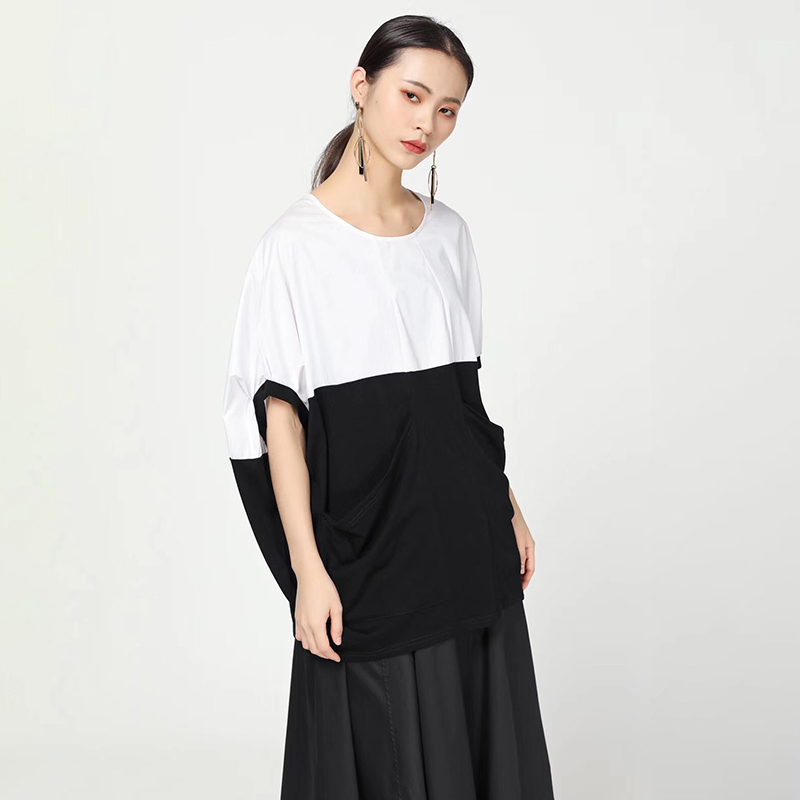 TWOTWINSTYLE O Neck Half Sleeve Loose T-shirt