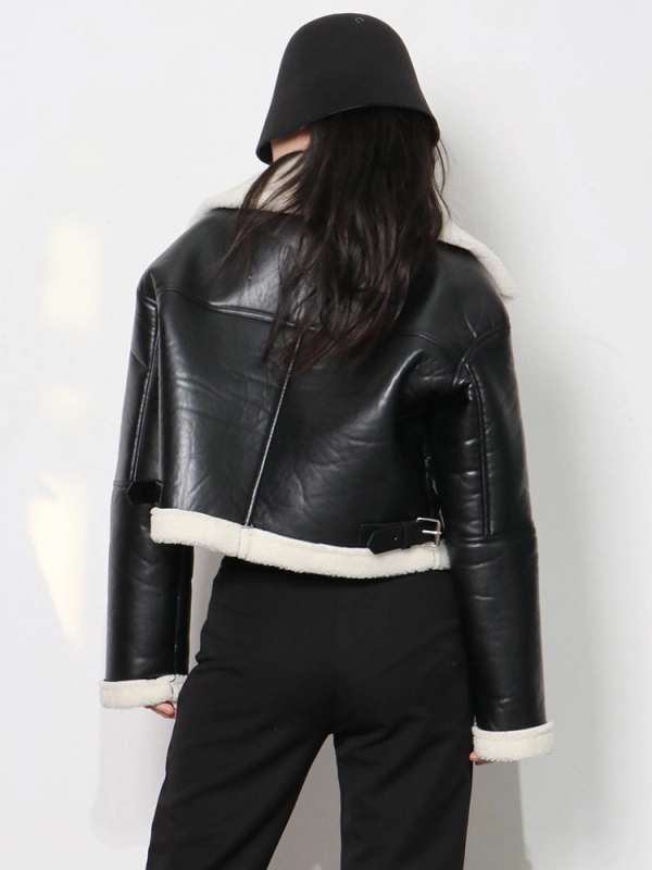 TWOTWINSTYLE PU Leather Jacket