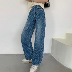 TWOTWINSTYLE Straight Blue Denim Trousers