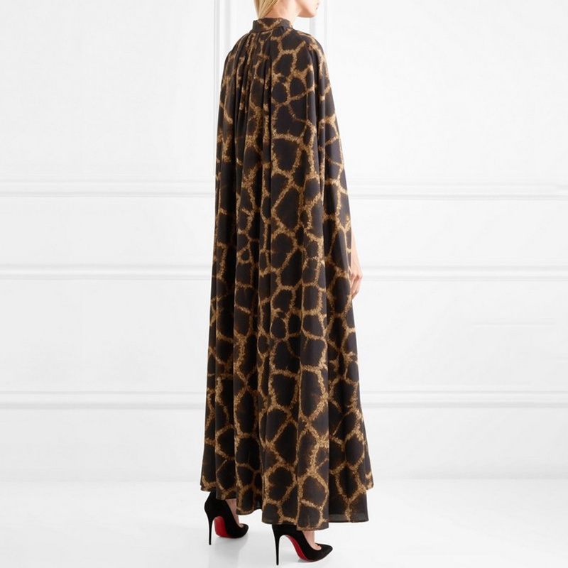 TWOTWINSTYLE Cardigan Leopard Maxi Coat