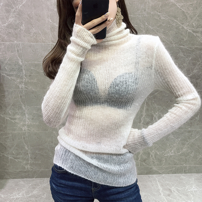 TWOTWINSTYLE Turtleneck Skinny Pullovers
