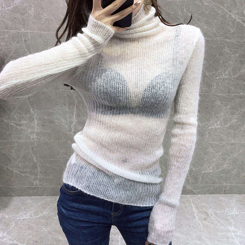 TWOTWINSTYLE Turtleneck Skinny Pullovers