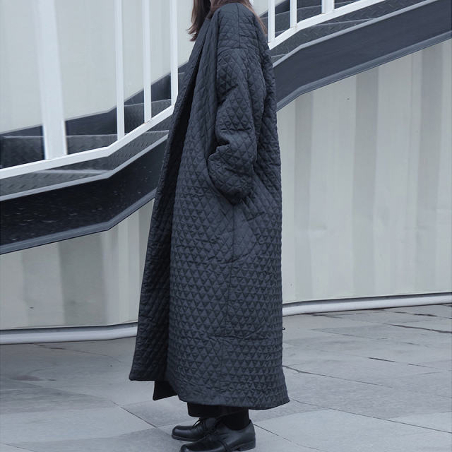 TWOTWINSTYLE Splicing Argyle Mid Parkas