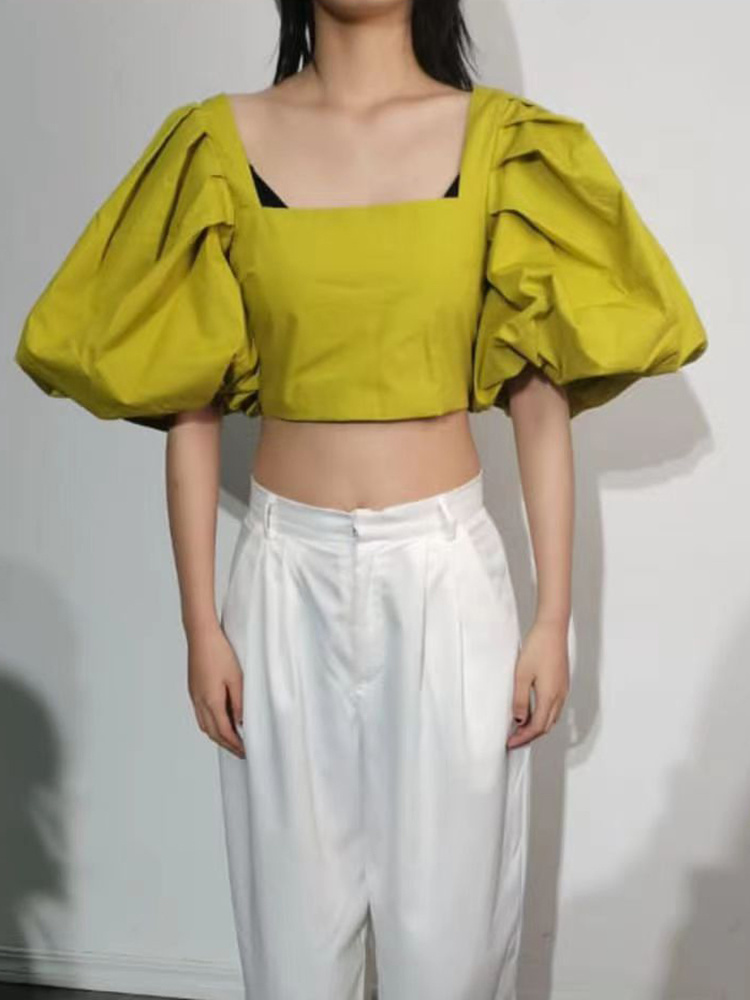 TWOTWINSTYLE Loose Solid Minimalist Elegant Blouses