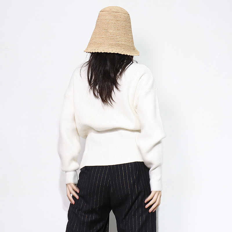 TWOTWINSTYLE turtleneck pullover bowknot sweater