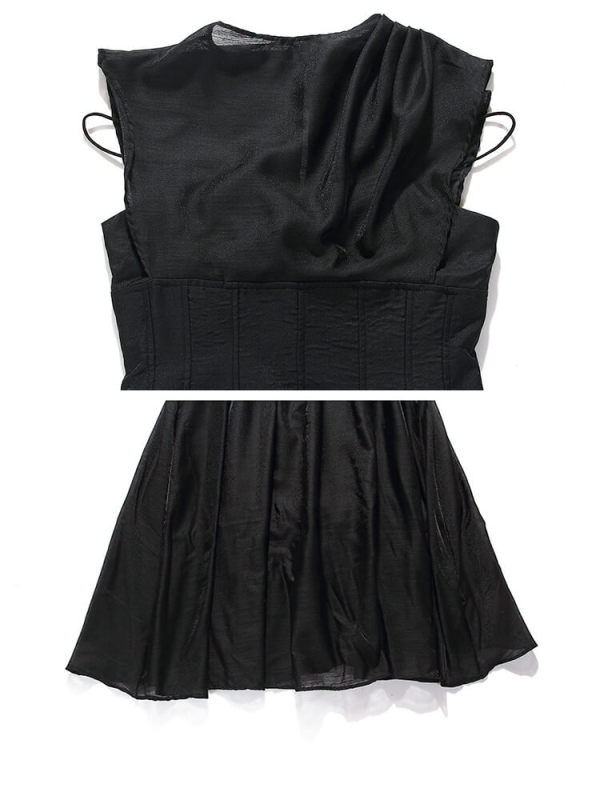 TWOTWINSTYLE A Line Skirts For Women High Waist Patchwork Zipper Loose Knee Length Hit Color Skirt Female Fashion Style Clothes