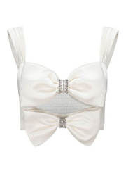 TWOTWINSTYLE  Hollow out suspender 23 Spring/Summer New Bow Satin Glossy Soft Top