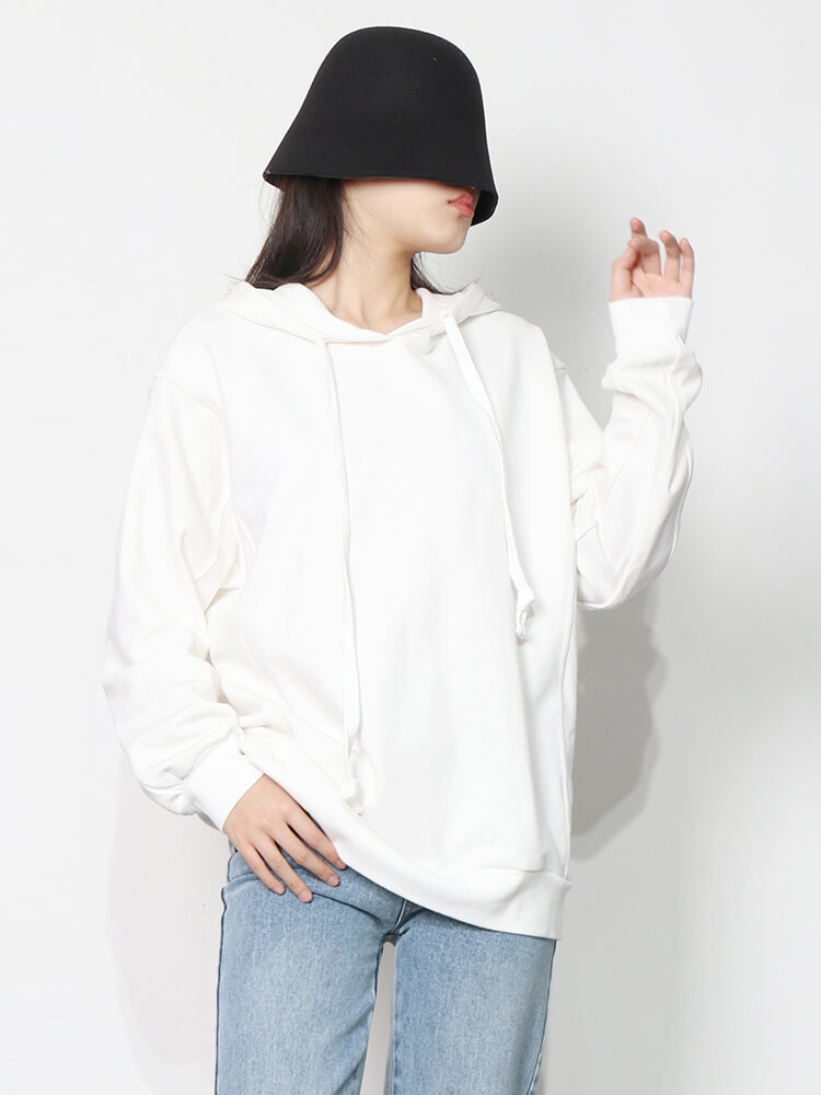 TWOTWINSTYLE Patchwork Drawstring Sweatshirts For Women Hooded Long Sleeve Casual Loose Autumn Fashion Style Clothing 2023 New