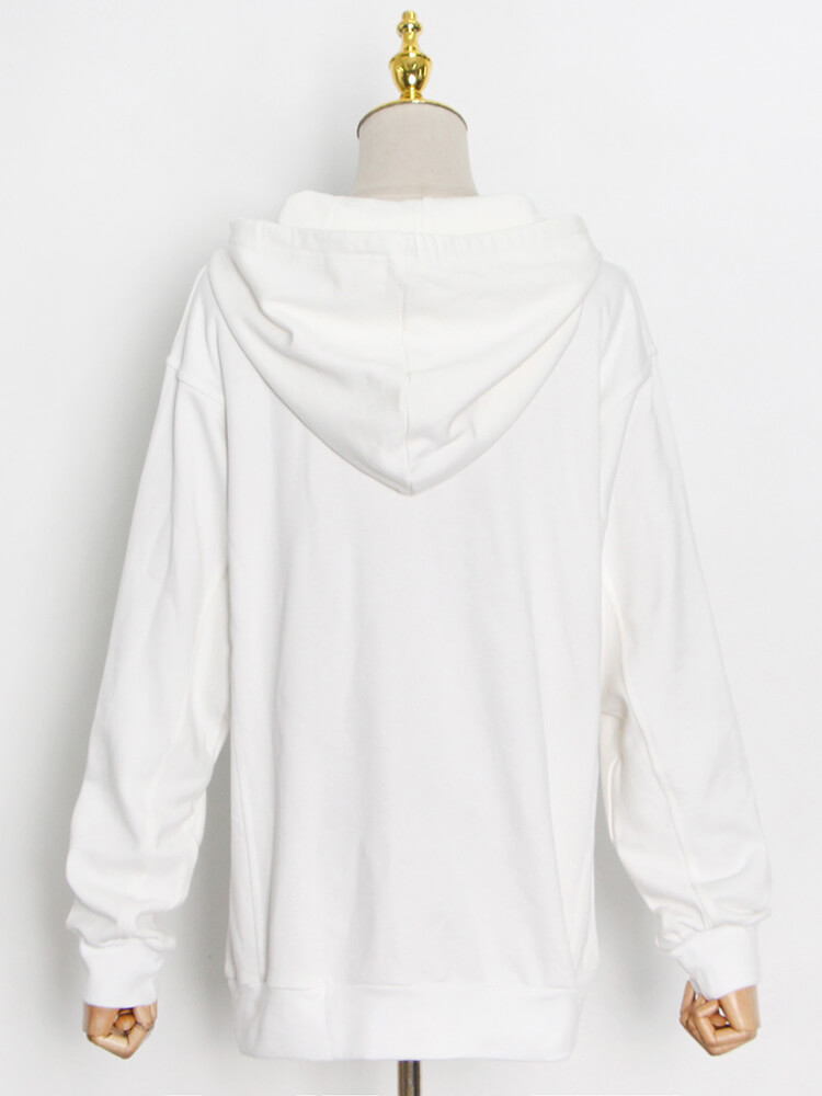 TWOTWINSTYLE Patchwork Drawstring Sweatshirts For Women Hooded Long Sleeve Casual Loose Autumn Fashion Style Clothing 2023 New