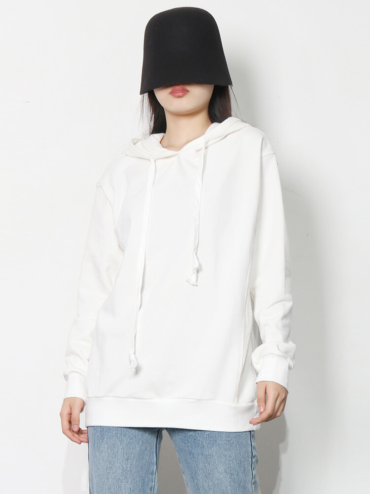 TWOTWINSTYLE Patchwork Drawstring Sweatshirts For Women Hooded Long Sleeve Casual Loose Autumn Fashion Style Clothing 2023 New