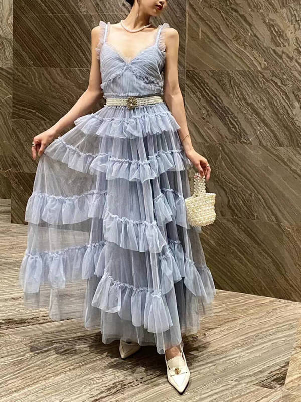 TWOTWINSTYLE Patchwork Solid Dresses For Women Square Collar Sleeveless High Waist A  Line Dress Female Fashion Clothes 2023 New