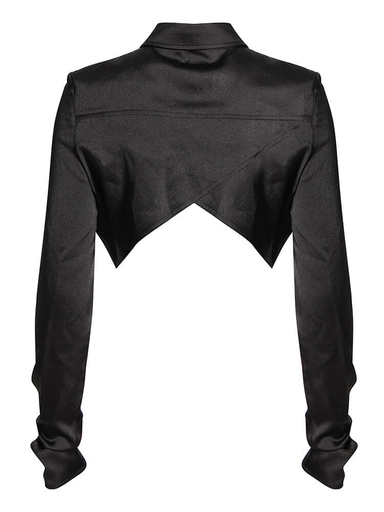 TWOTWINSTYLE Solid Slimming Two Piece Sets For Women Lapel Long Sleeve Shirt High Waist Irregular Skirt High Street Set Female