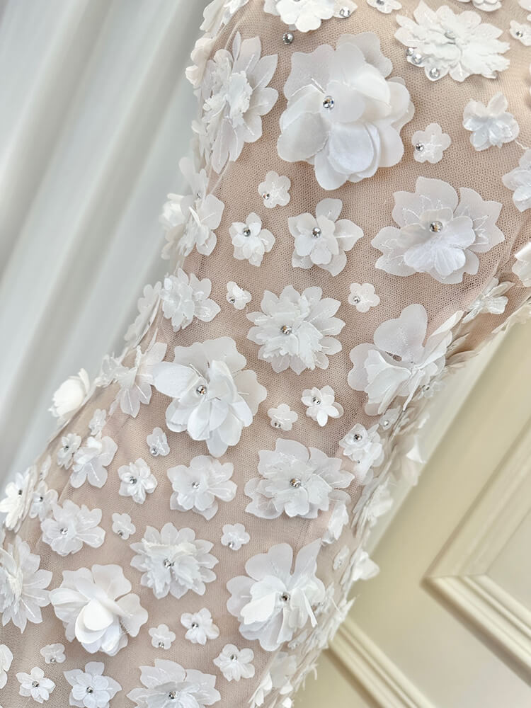 TWOTWINSTYLE Spliced Floral Dresses For Women Halter Sleeveless Tunic Patchwork Diamonds Elegant Ceremonial Dress Female Clothes