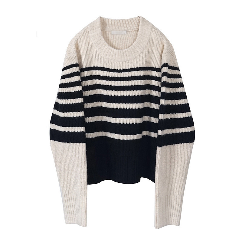 TWOTWINSTYLE Korean Fashion Y2k Sweater For Women Round Neck  Clothes New