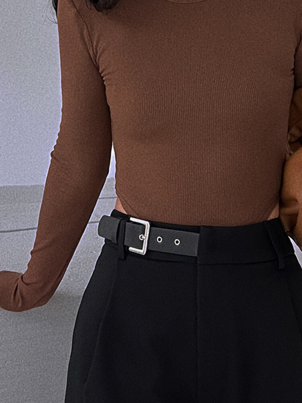 TWOTWINSTYLE Solid Slimming Knitting Sweaters For Women Backless Pullover Fashion Clothing