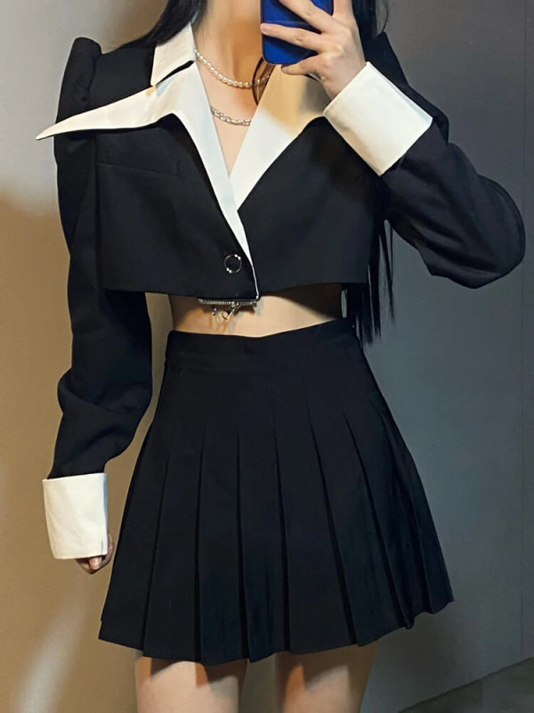 TWOTWINSTYLE Loose Womens Coat Zipper Detachable Designer Fashion Clothing