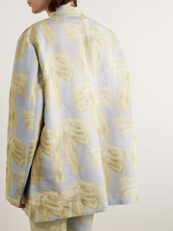 TWOTWINSTYLE Casual Printing Blazers For Women Notched Collar Long Sleeve Fashion Clothing