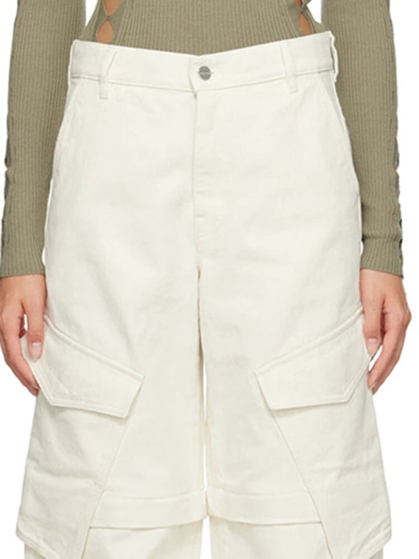 TWOTWINSTYLE Solid Casual Jeans For Women High Waist Full Length Pockets Chic Fashion Clothing