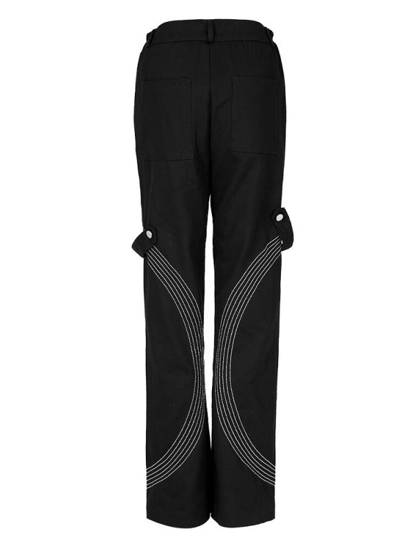 TWOTWINSTYLE Solid  Zipper Binding Straight Leg Jeans For Women Denim Fashon Clothing