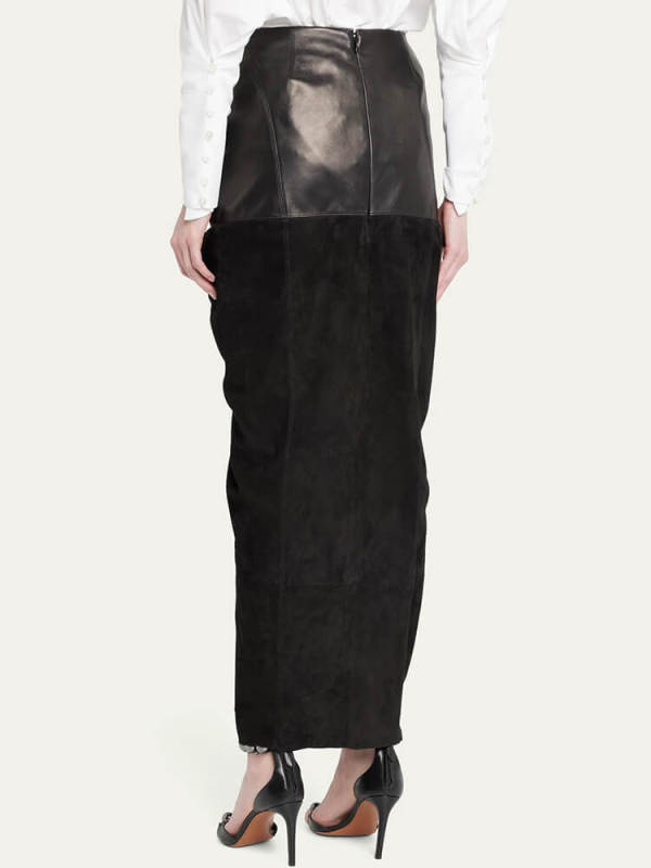 TWOTWINSTYLE Casual Patchwork Pleated Skirts For Women High Waist  Irregular Hem Fashion Clothing