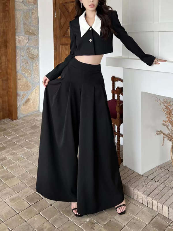 TWOTWINSTYLE Blazers For Women  Long Sleeve Patchwork Single Breasted Blazer Female Fashion Clothing 2023