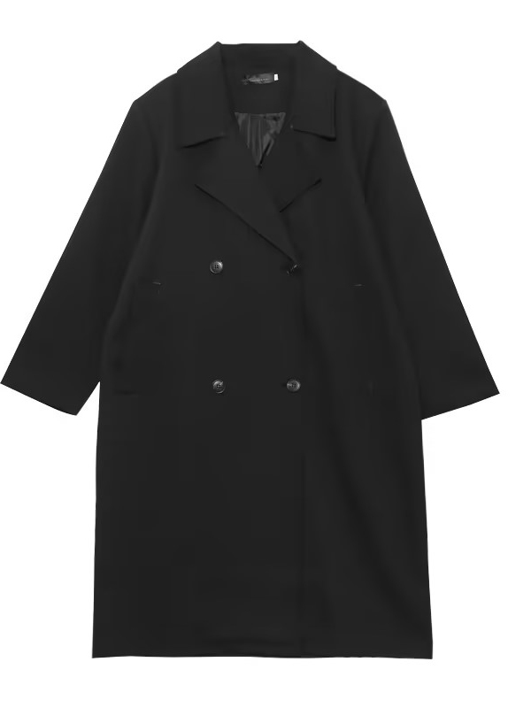 TWOTWINSTYLE Trench Coat  For Women Long Sleeve High Waist Patchwork Button Trench Clothing  New