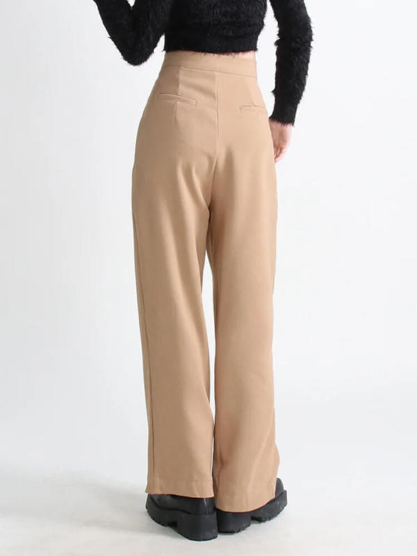 TWOTWINSTYLE  Autumn and Winter New Women's High Waist Slim Wide Leg Long Pants